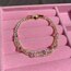 Çelik Gold Pembe Taşlı Su Yolu Bileklik