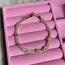 Çelik Gold Pembe Taşlı Su Yolu Bileklik