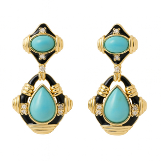 Turquoise Oracle Drops Küpe