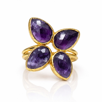 Amethyst Bloom Yüzük