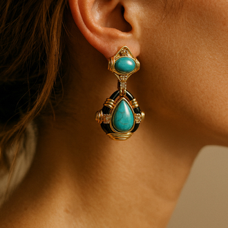 Turquoise Oracle Drops Küpe