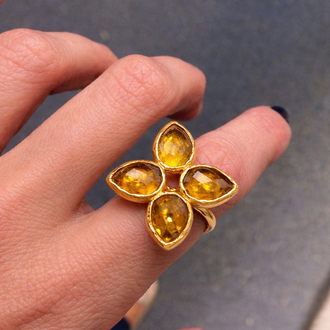 Citrine Bloom Yüzük