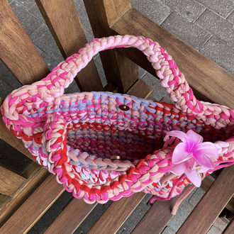 Lupinaria ISOLA - Pink Dreams Tote Örgü Çanta