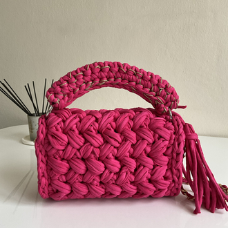 Lupinaria LUNA - Hot Pink Örgü Çanta