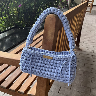 Lupinaria SUMMER - Bebek Mavi Baget Örgü Çanta