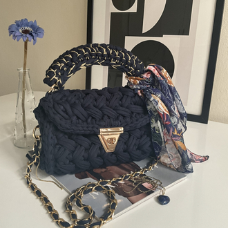 Lupinaria LUNA - Navy Örgü Çanta