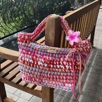 Lupinaria ISOLA - Pink Dreams Tote Örgü Çanta