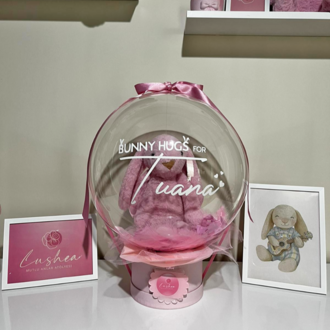 Kişiselleştirilmiş Pembe Peluş Tavşanlı Balon