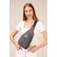 Unisex Gri Krinkıl Body Bag Çapraz Omuz Ve Bel Çantası