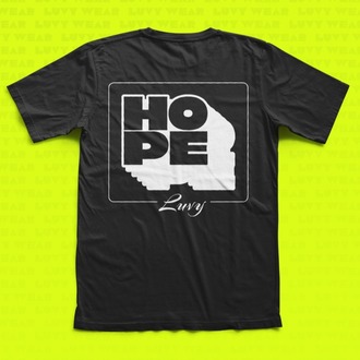 Urban Hope Temalı Siyah Unisex Tişört - Retro Serisi