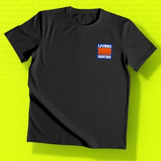 Deniz Esintisi Temalı Siyah Unisex Tişört - Retro Serisi