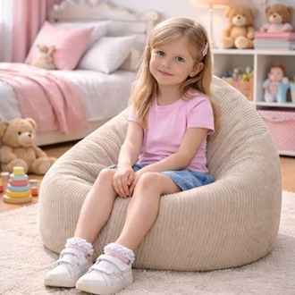 Mini Çocuk Armut Koltuk – Yumuşak Dolgulu Konforlu Puf | Ergonomik Tasarım
