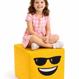 Emoji Puf Koltuk 50x50 cm – Sevimli, Konforlu ve Dekoratif Tasarım