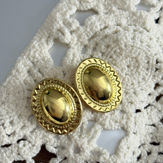Alaturka Tasarım Gold Küpe