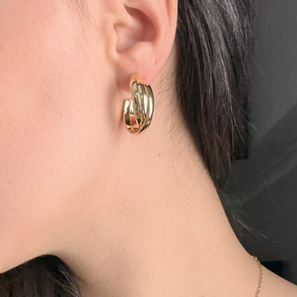 Thin Midi Küpe Gold