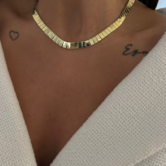 Tek Sıra Döküm Kolye Gold