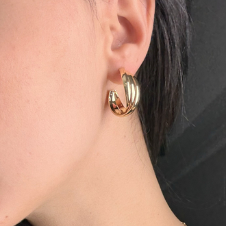 Thin Midi Küpe Gold
