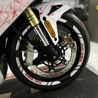 CF MOTO 450SR JANT ŞERİDİ BEYAZ KIRMIZI(ORACAL)