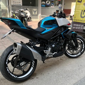 CF MOTO 450 NK JANT ŞERİDİ BEYAZ (ORACAL)