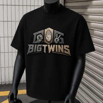 Big twins Siyah T-shirt