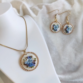Mavi bahçe set  