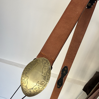 Western Style Leather Concho Belt