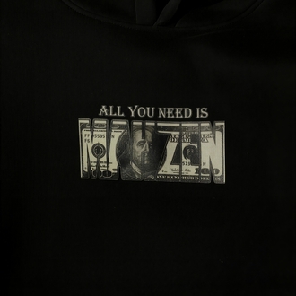 MAHZEN dollar hoodie.
