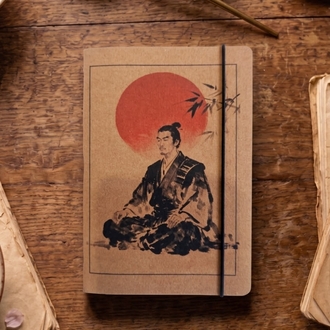 Samurai - Kraft Kapaklı, Lastikli Cep Defteri