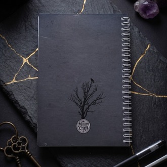 The Raven - Modern Tasarım Sert Kapaklı, Spiralli Çizgili Defter