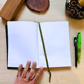 Püsküllü Denim - Ciltli A5 Defter