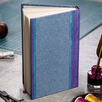 Abstract Girl - Denim Kumaş Ciltli El Yapımı Defter