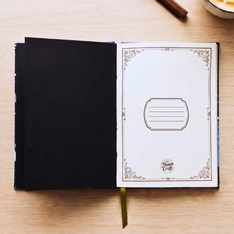 Püsküllü Denim - Suet Sırtlı ve Kumaş Ciltli El Yapımı Defter