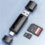 Type-C ve USB-A Çıkışlı Kart Okuyucu - SD/TF Uyumlu Çok Fonksiyonlu Card Reader