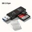 USB 3.0 Yüksek Hızlı Kart Okuyucu, 2’si 1 Arada SD/TF (Micro SD) Uyumlu (Max. 512 Gb Desteği)