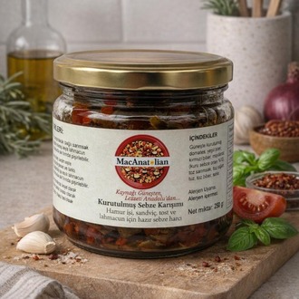 MACANATOLİAN Kurutulmuş Karışık Sebze Harcı / Pişmiş - Kullanıma Hazır 250 gr.
