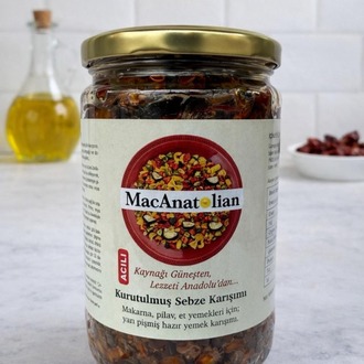 Patlıcanlı Kurutulmuş Sebze Karışımı / Pişmiş - Kullanıma Hazır (Acılı) 450 gr