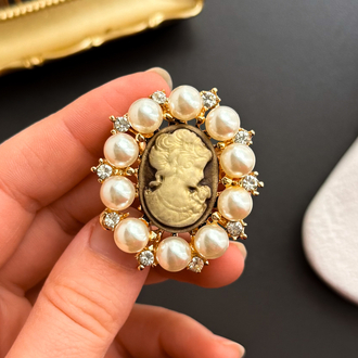 ‘CAMEO’ Vintage İnci Broş