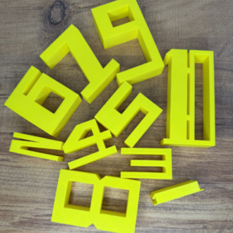 3D Sihirli Sayılar Tasarımı – Dekoratif Sayı Blokları (1+9, 2+8, 3+7...)