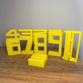 3D Sihirli Sayılar Tasarımı – Dekoratif Sayı Blokları (1+9, 2+8, 3+7...)