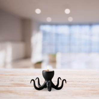 Ahtapot Şeklinde Dekoratif Mumluk – 3D Baskı Modern Tasarım Tealight Şamdan