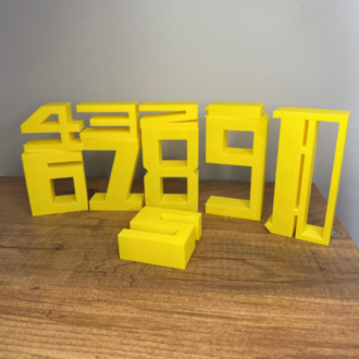 3D Sihirli Sayılar Tasarımı – Dekoratif Sayı Blokları (1+9, 2+8, 3+7...)