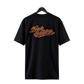 Louis Vuitton "Rope" Typography T-Shirt / Pitch Black