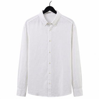 Maera Vision "Breeze" Premium Pure Linen Blended Shirt / Off-White