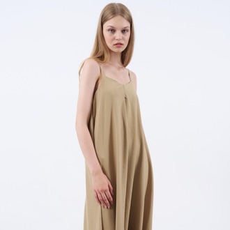 ASKILI ELBİSE CAMEL