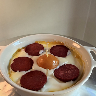 Sucuklu yumurta mum