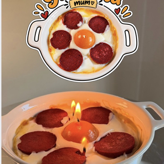 Sucuklu yumurta mum