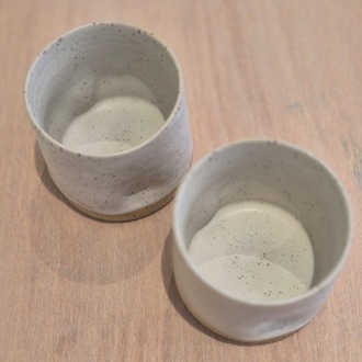 Beyaz Stoneware Bardak 