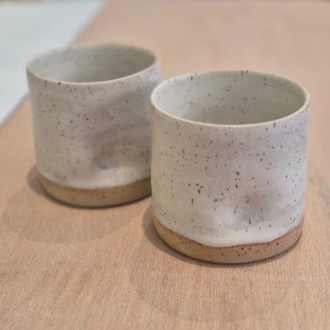 Beyaz Stoneware Bardak 