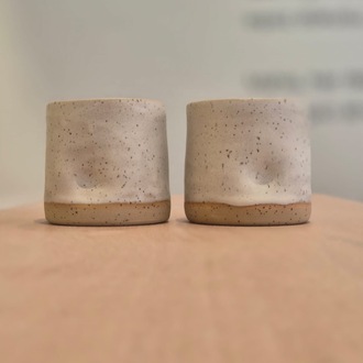 Beyaz Stoneware Bardak 