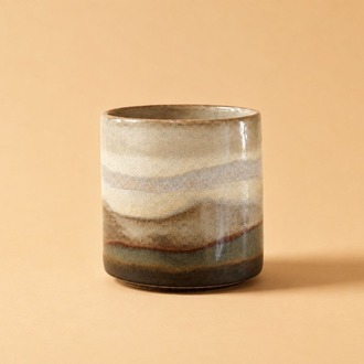 Cream Stoneware El Yapımı Bardak
